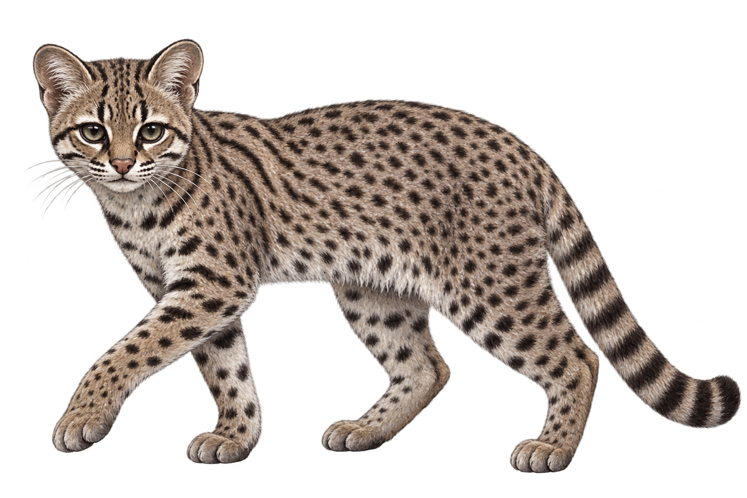 Geoffroy's cat standing in profile